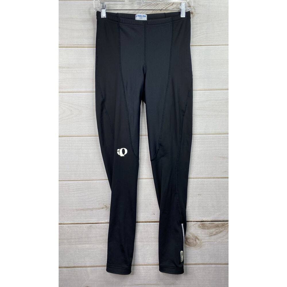 Pearl Izumi Cycling Pants L Black Ankle Zip Therma Fleece Drawstring Reflective